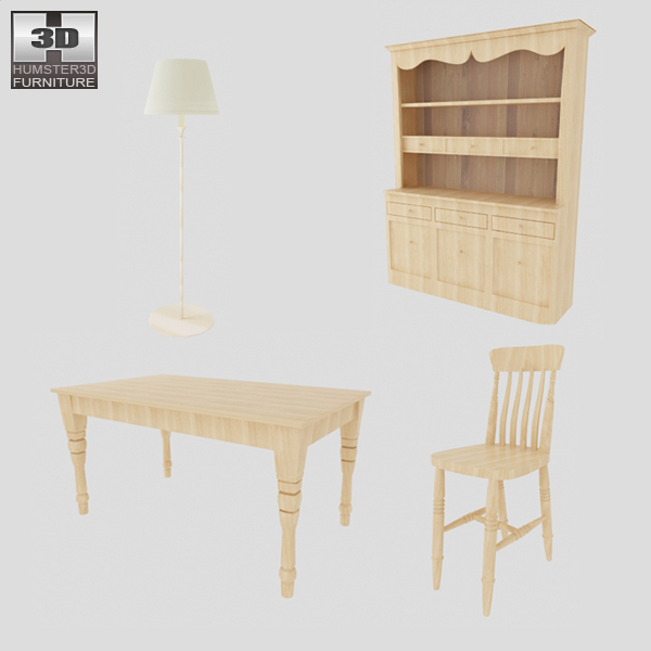 Dining Room Furniture 6 Set 3D-Modell
