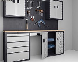 Garage 03 Set - Furniture and Tools 3D model