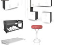 Garage Furniture 04 Set 3D 모델 