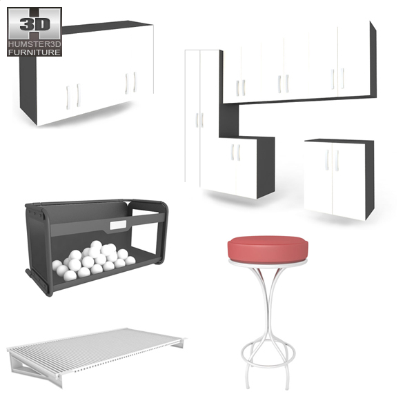 Garage Furniture 04 Set 3D 모델 