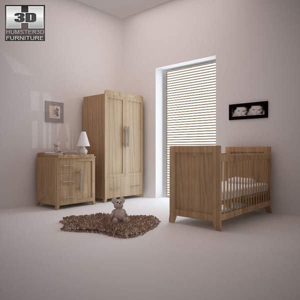 Nursery Room Furniture 09 Set 3D модель