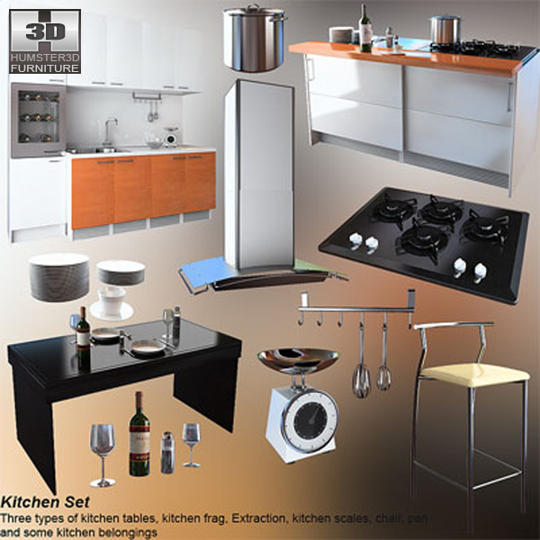 Kitchen set 4 3d model