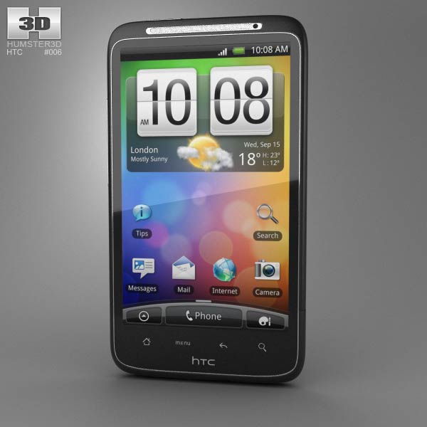 HTC Desire HD 3D 모델 