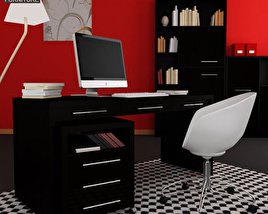 Home Workplace Furniture 08 3D model