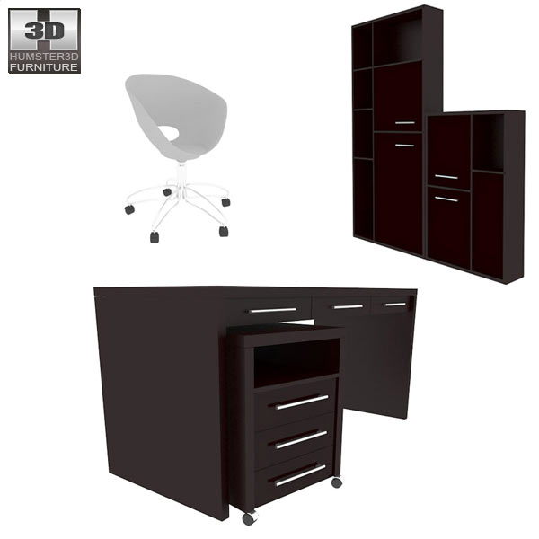 Home Workplace Furniture 08 3Dモデル