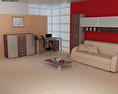 Living Room Furniture 10 Set 3d model