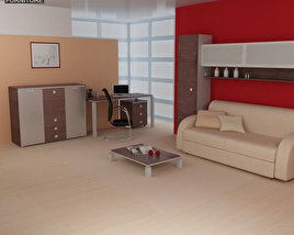 Living Room Furniture 10 Set 3Dモデル