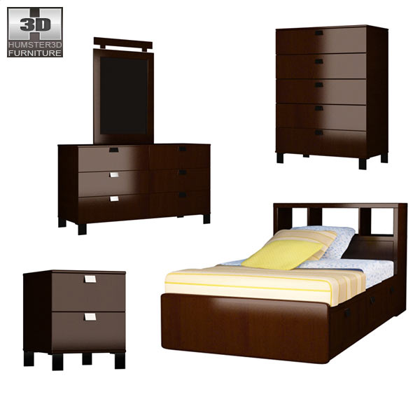 Bedroom furniture set 25 3D 모델 