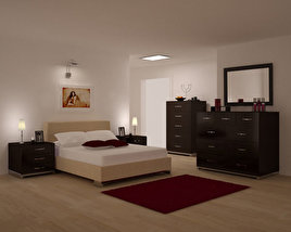 Conjunto de mobiliário de quarto 26 Modelo 3d
