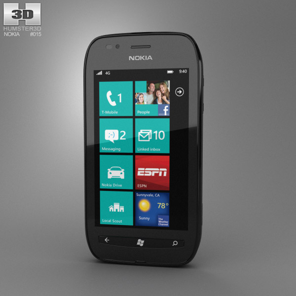 Nokia Lumia 710 3D 모델 