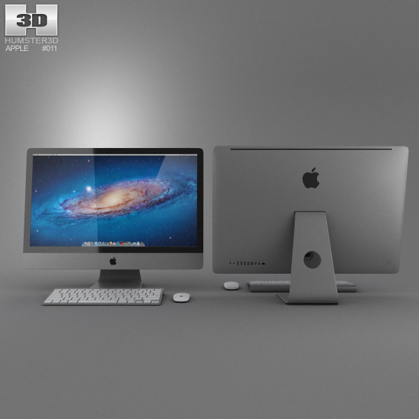 Apple iMac 27 2012 3d model