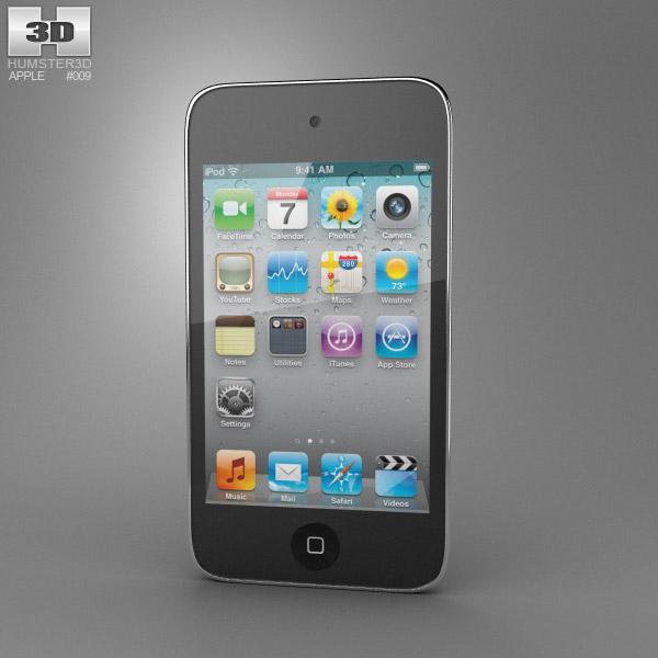 Apple iPod Touch 4 3Dモデル