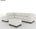 Leather Sectional sofa Set 3D 모델 