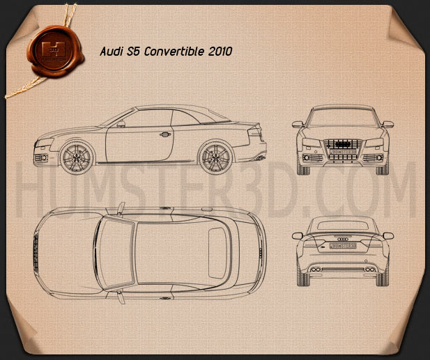 Audi S5 convertible 2010 Blueprint