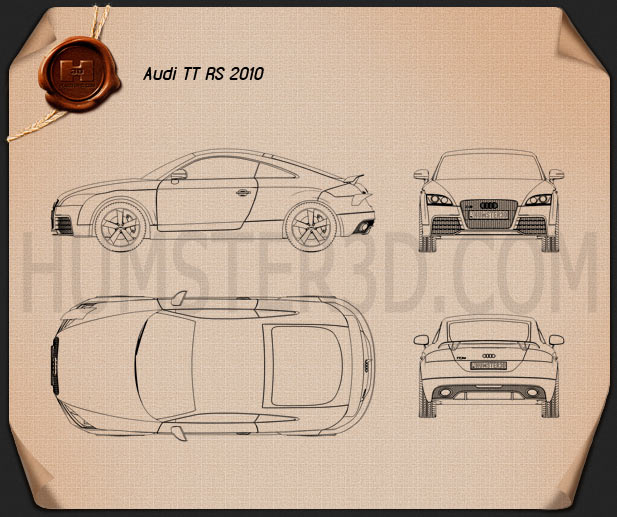 Audi TT RS 2010 蓝图