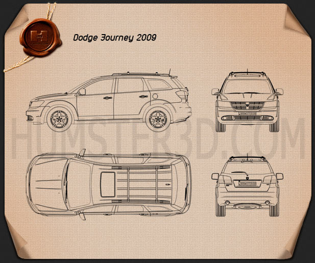 Dodge Journey 2009 Blaupause