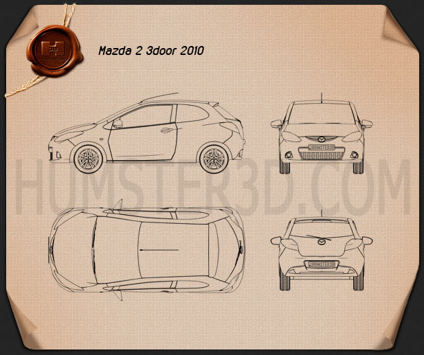 Mazda Demio (Mazda2) 3 puertas Plano