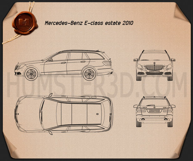 Mercedes-Benz E-class 2010 Estate Blueprint