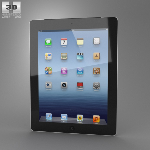 Apple iPad 4 Cellular Modello 3D