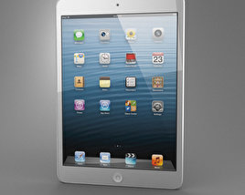 Apple iPad Mini Weiß 3D-Modell