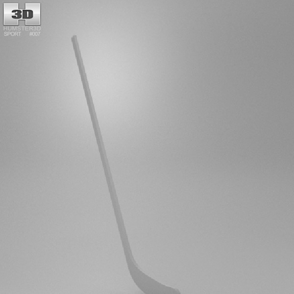 Hockey Stick and Puck 3d model