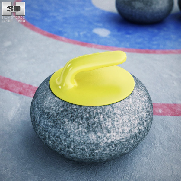 Curling Stone 3d model