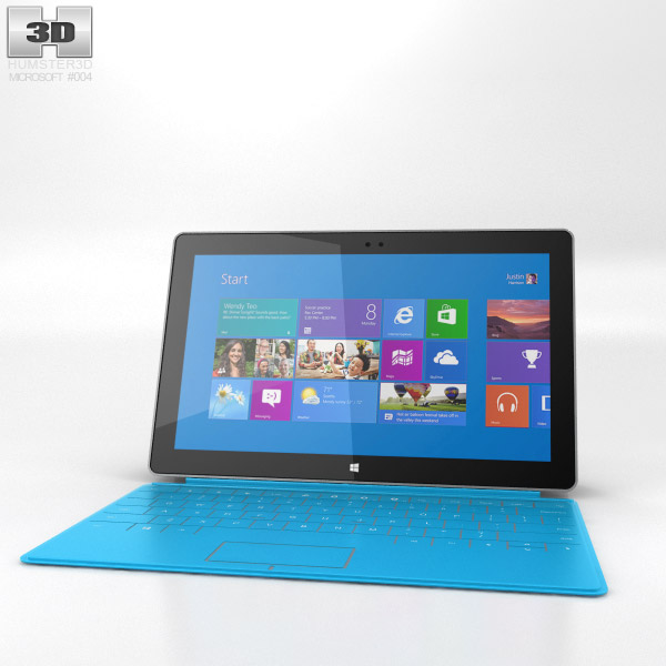 Microsoft Surface with Touch Cover 3D 모델 
