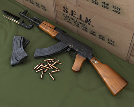 AK-47 with bayonet Modelo 3D