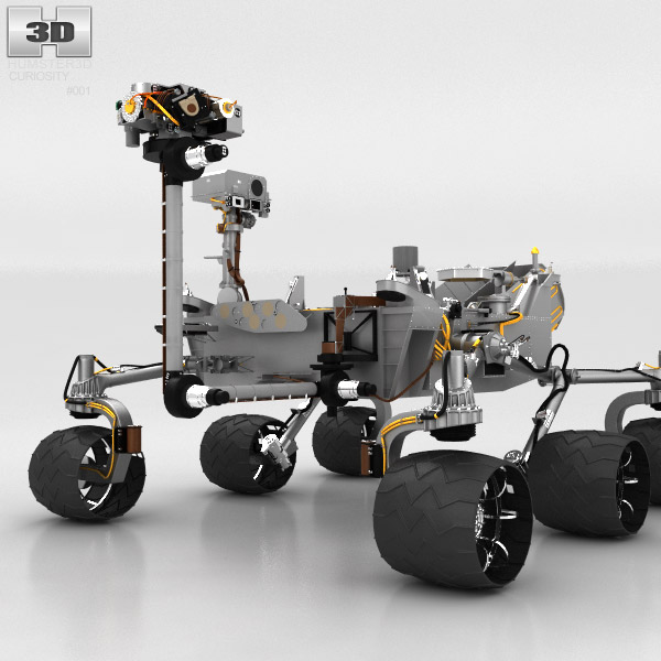 Curiosity Mars Rover 3D model - Spacecraft on Hum3D