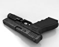 Glock 17 with Flashlight 3d model