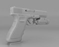 Glock 17 with Flashlight 3D模型
