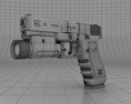 Glock 17 with Flashlight Modello 3D