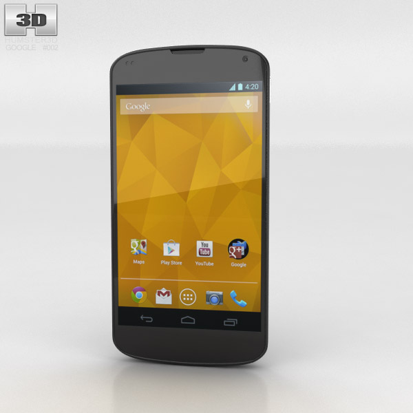 Google Nexus 4 Black 3D model