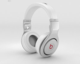 Beats by Dr. Dre Pro 白い 3Dモデル
