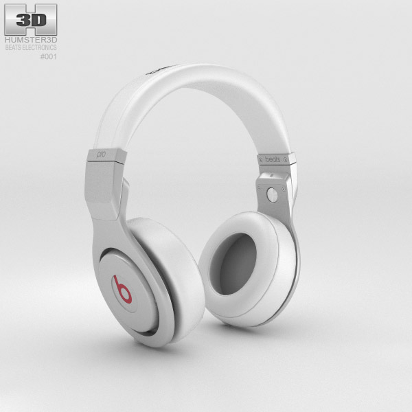 Beats by Dr. Dre Pro 白い 3Dモデル