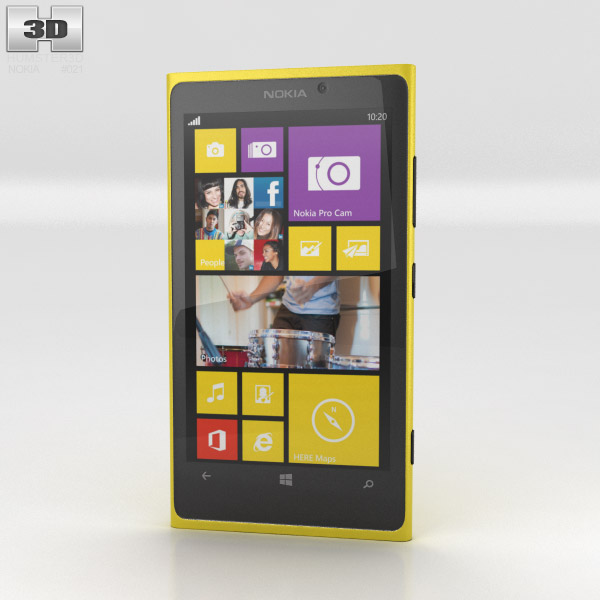Nokia Lumia 1020 黄色 3D模型