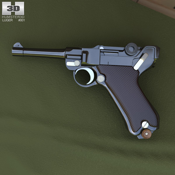 Luger P08 Parabellum 3d Model Weapon On Hum3d 0970