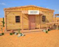 Wild West RailStation Sheriffs Office 03 Set 3D模型