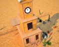 Годинникова вежа Дикого Заходу 3D модель