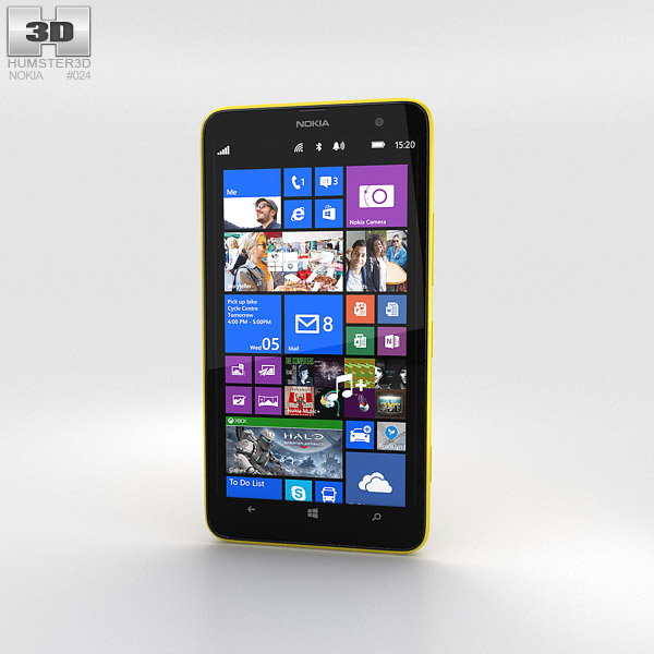 Nokia Lumia 1320 Yellow 3D model