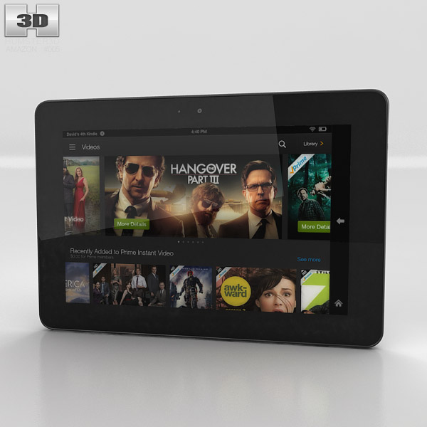 Amazon Kindle Fire HDX 7 inches 3D-Modell