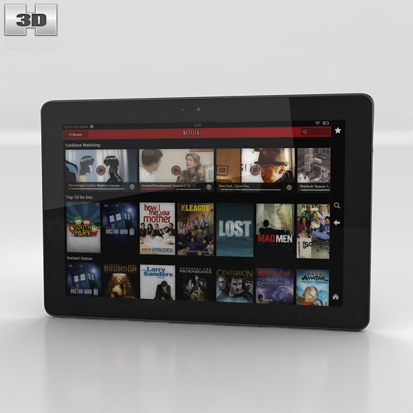 Amazon Kindle Fire HDX 8.9 inches 3D-Modell
