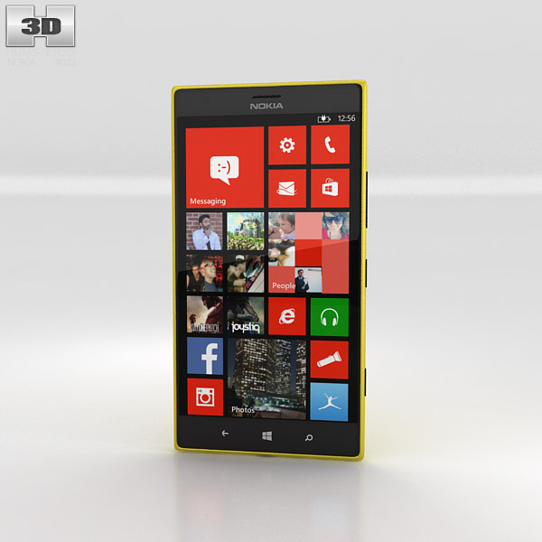Nokia Lumia 1520 黄色 3D模型