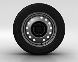 Daewoo Nexia Wheel 14 inch 001 3D model
