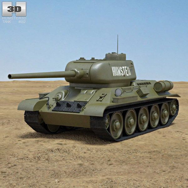 T-34-85 Modelo 3d