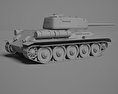 T-34-85 Modelo 3d