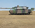 Leclerc tank 3d model side view