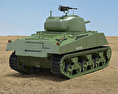 M4雪曼戰車 3D模型 后视图