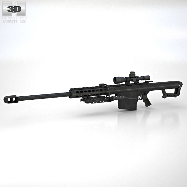 Barrett M82A1 3D model - Weapon on Hum3D