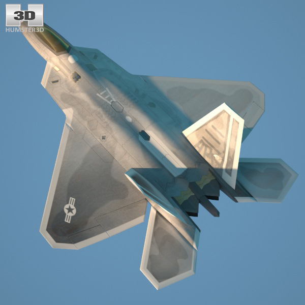 Lockheed Martin F-22 Raptor 3D model - Aircraft on Hum3D